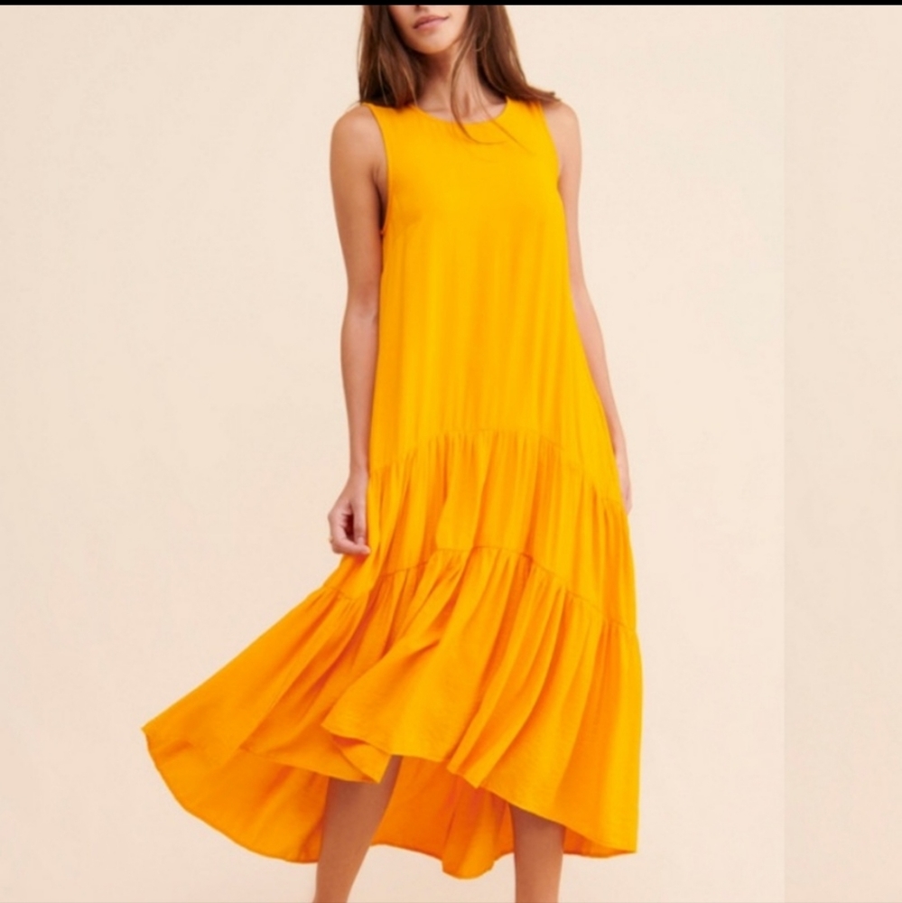 ANTRHOPOLOGIE Maeve Marlene Tiered Dress- Size:M Rayon, nylon; rayon